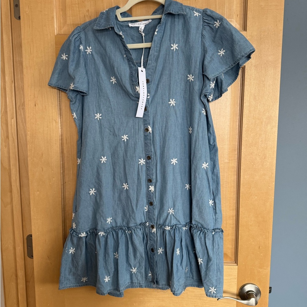 Jane and Delancey Blue Floral Casual Dress